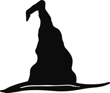 Bir insan tarafından çizilmiş karalama cadı şapkası.