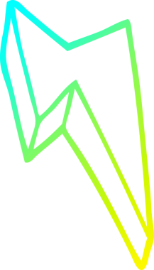 Bir insan tarafından çizilmiş bir karikatür desenli yıldırım çizimi.