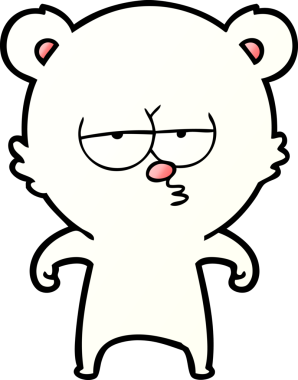 Bir insan tarafından çizilmiş kutup ayısı karikatürü