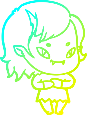 Bir insan tarafından çizilmiş soğuk gradyan çizgi çizimi.