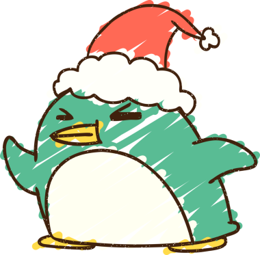 Bir insan tarafından çizilmiş Noel Pengueni Tebeşiri