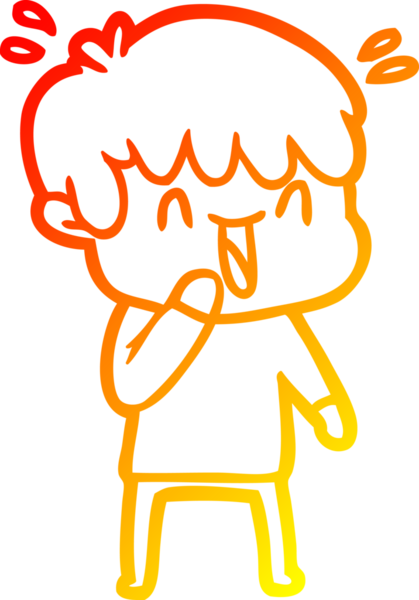 Bir insan tarafından çizilmiş gülen bir çizgi film karakteri çizimi