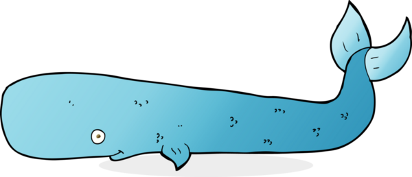 Bir insan tarafından çizilmiş çizgi film balinası