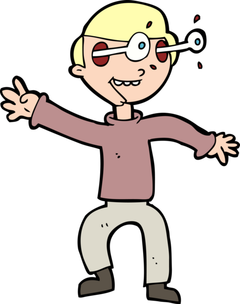 çizgi film bir insan tarafından çizilmiş hayret verici çocuk.