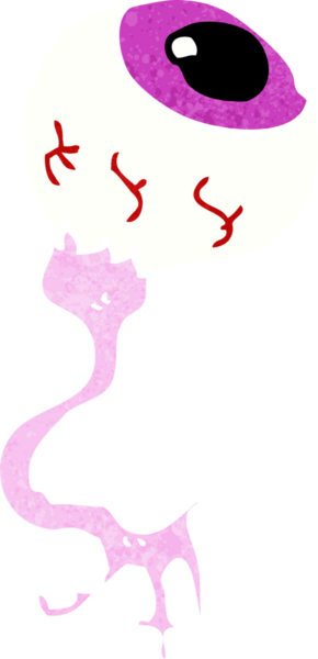 Bir insan tarafından çizilmiş iğrenç bir göz.