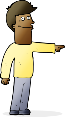 Bir insan tarafından çizilmiş çizgi filmci.