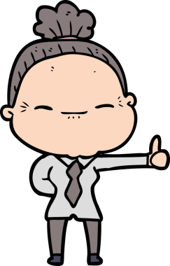 Bir insan tarafından çizilmiş barışçıl yaşlı bir kadın.