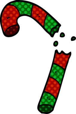 bir insan tarafından çizilmiş karikatür xmas şeker çubuğu