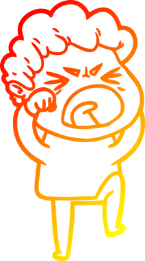 Bir insan tarafından çizilmiş kızgın bir adamın çizgi film çizimi.