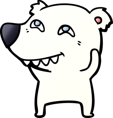 Bir insan tarafından çizilmiş kutup ayısı karikatürü