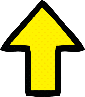 bir insan tarafından çizilmiş bir yön okunun çizgi roman tarzı