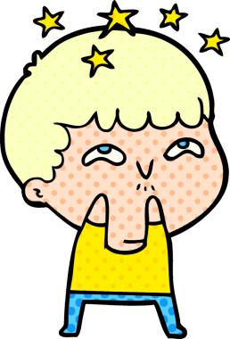 çizgi film bir insan tarafından çizilmiş hayret verici çocuk.