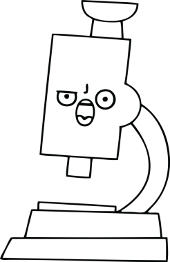 Bir insan tarafından çizilmiş bir mikroskop çizimi