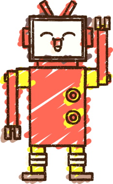 Bir insan tarafından çizilen Sallanan Robot Tebeşiri