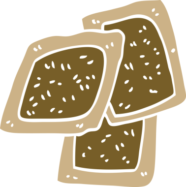 Bir insan tarafından çizilmiş çay poşetleri.