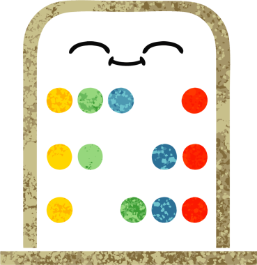 Bir insan tarafından çizilmiş abaküsün retro illüstrasyon tarzı karikatürü