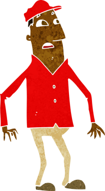 Bir insan tarafından çizilmiş bir karikatür.