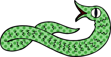 Bir insan tarafından çizilmiş ortaçağ yılanı.