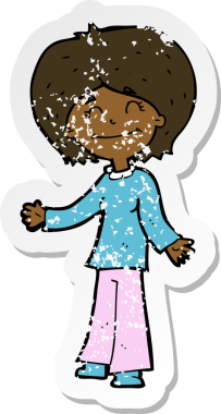 Bir insan tarafından çizilmiş mutlu bir karikatürün gerilimli yapıştırması.