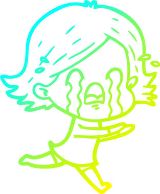 Bir insan tarafından çizilmiş ağlayan bir karikatür çizimi.