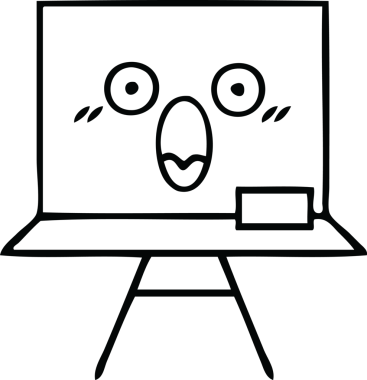 Bir insan tarafından çizilmiş beyaz bir karikatür.