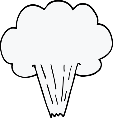 Bir insan tarafından çizilmiş karikatür rüzgarı.