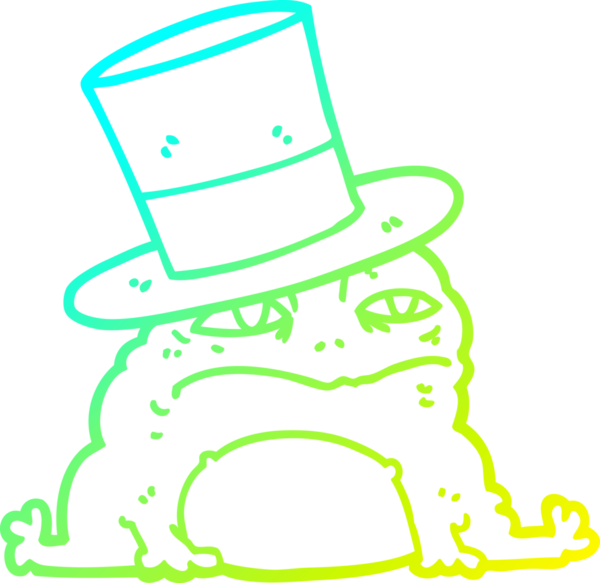 Bir insan tarafından çizilmiş zengin bir kurbağanın soğuk çizgi çizimi.