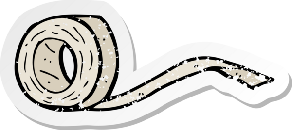 Bir insan tarafından çizilmiş bir karikatürün gerilimli yapıştırması.