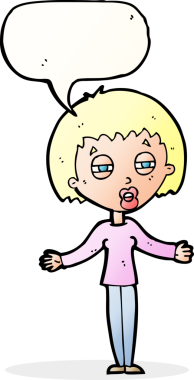 Bir insan tarafından çizilmiş konuşma balonu olan şüpheli bir karikatür.