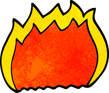 Bir insan tarafından çizilmiş karalama ateşi