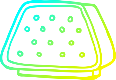 Bir insan tarafından çizilmiş bir çizgi filmin soğuk gradyan çizimi