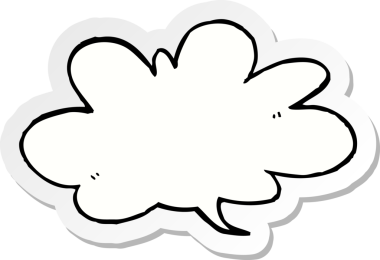 Bir insan tarafından çizilmiş bir karikatür konuşma balonunun etiketi.