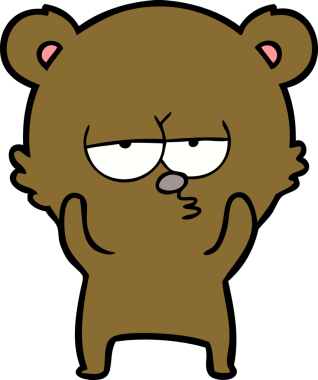 Bir insan tarafından çizilmiş bir çizgi film karakteri.