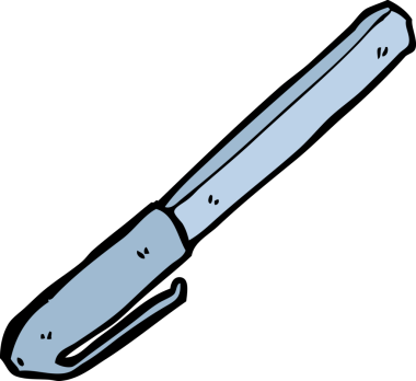 Bir insan tarafından çizilmiş karikatür kalem.