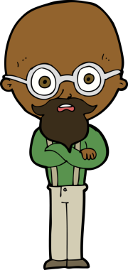 Çizgi film bir insan tarafından çizilmiş yaşlı bir adamı rahatsız ediyor.