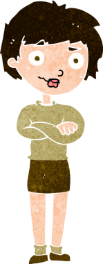 Bir insan tarafından çizilmiş bir karikatür.