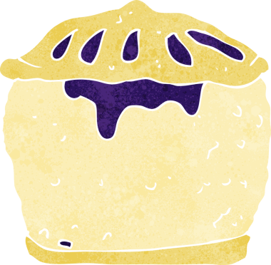 Bir insan tarafından çizilmiş et pastası.