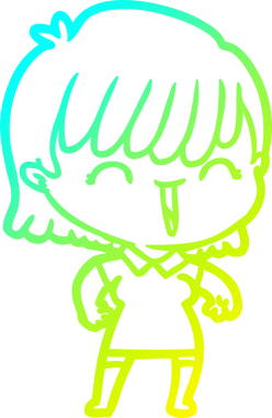 Bir insan tarafından çizilmiş bir karikatür kadın çizimi.