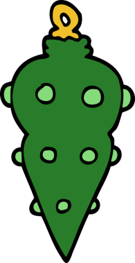 Bir insan tarafından çizilmiş bir karalama Noel süslemesi.