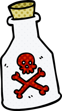 Bir insan tarafından çizilmiş karalama zehri.