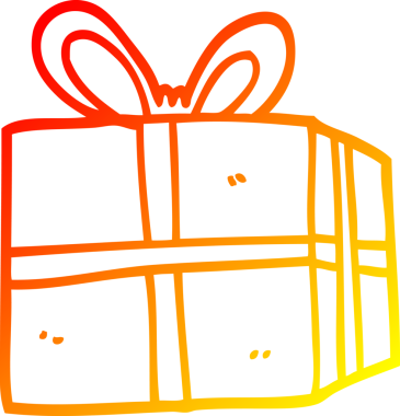 Bir insan tarafından çizilmiş bir çizgi filmin sıcak gradyan çizimi