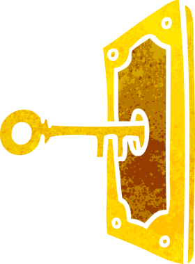 Bir insan tarafından çizilmiş bir kapı kolu karalaması.