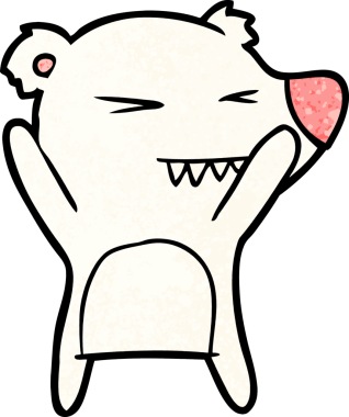 Bir insan tarafından çizilmiş kutup ayısı karikatürü