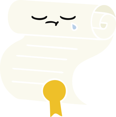 Bir insan tarafından çizilen sözleşmenin düz renkli retro karikatürü