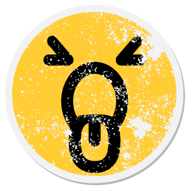 Bir insan tarafından çizilmiş ağzı açık bir çember.