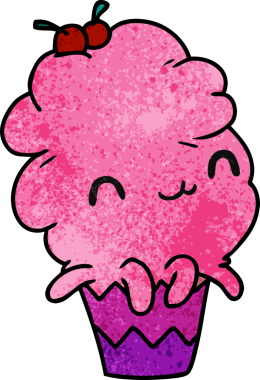 desenli çizgi film çizimi kawaii ahtapot keki bir insan tarafından çizildi.