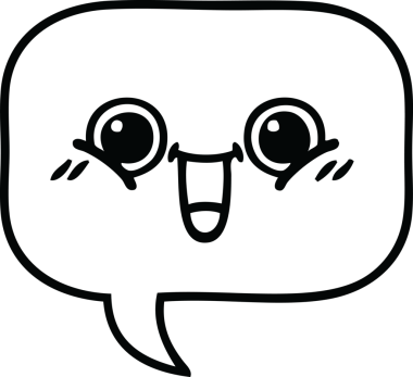 Bir insan tarafından çizilmiş bir konuşma baloncuğunun çizgi çizimi