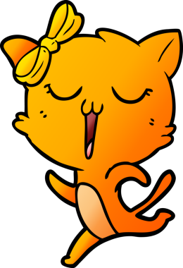 Bir insan tarafından çizilmiş çizgi film kedisi.