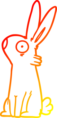 Bir insan tarafından çizilmiş bir çizgi filmin sıcak gradyan çizimi.