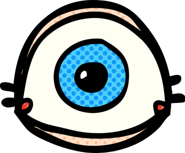 Bir insan tarafından çizilmiş mavi göz.